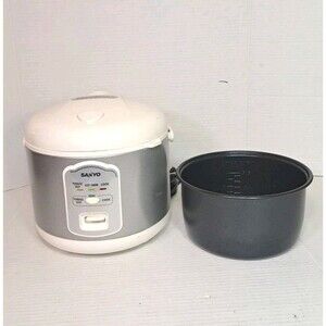 Sanyo ECJ‑N55W 5.5 Cup (1 L) Rice Cooker & Warmer with Steaming Tray – Tested